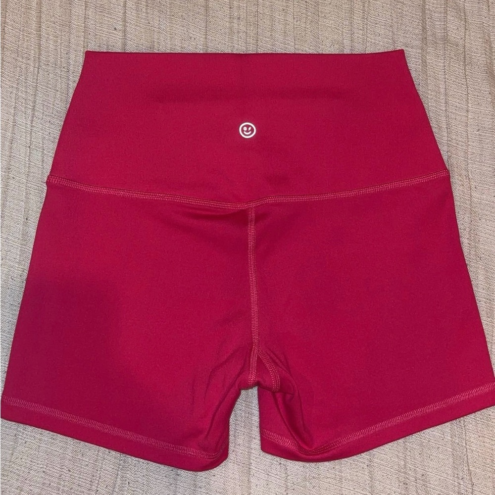 High-Rise Pink Workout Shorts